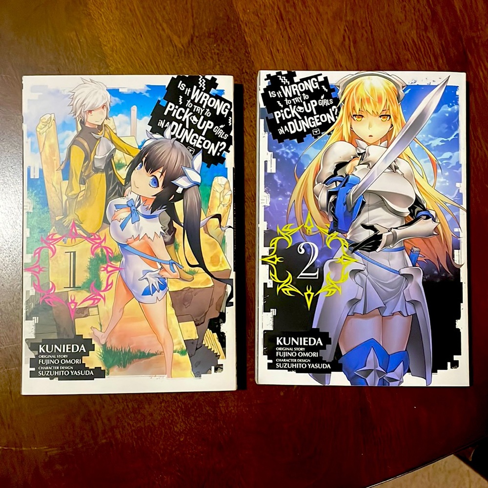 Is it Wrong to Try to Pick Up Girls in a Dungeon Manga Volumes 1 & 2